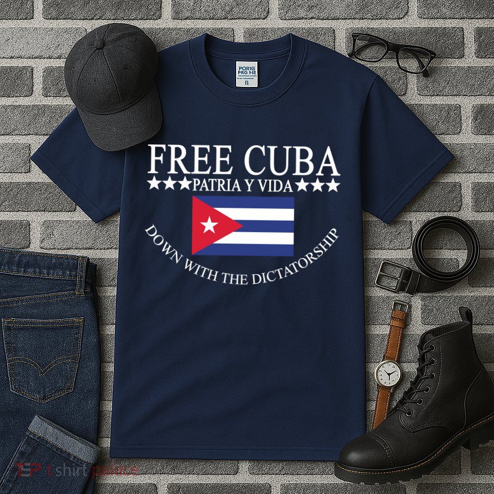 Free Cuba Down With The Dictatorship Tall T-Shirt