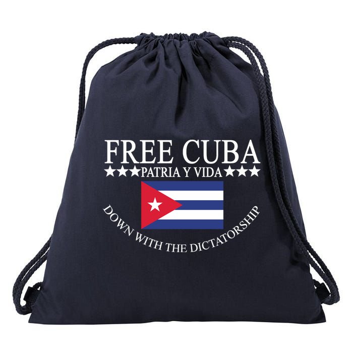 Free Cuba Down With The Dictatorship Drawstring Bag