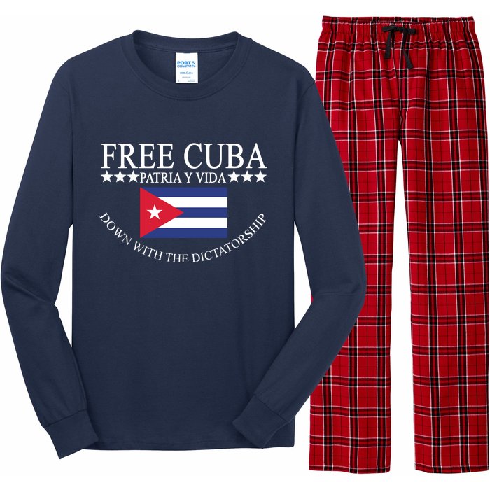 Free Cuba Down With The Dictatorship Long Sleeve Pajama Set