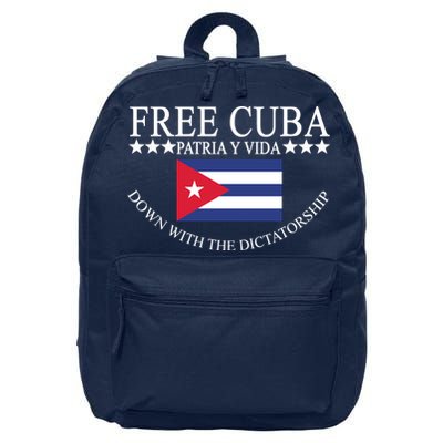 Free Cuba Down With The Dictatorship 16 in Basic Backpack