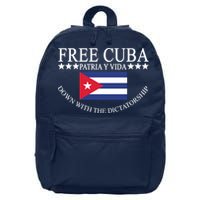 Free Cuba Down With The Dictatorship 16 in Basic Backpack