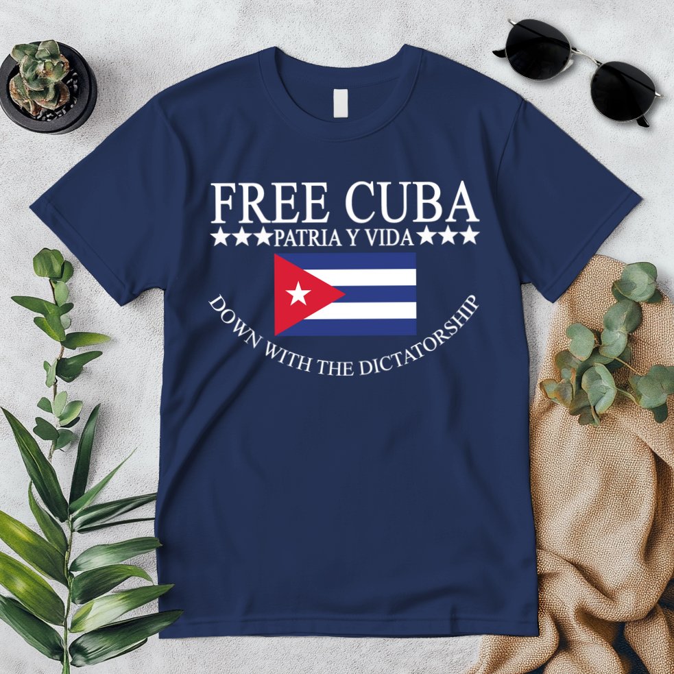 Free Cuba Down With The Dictatorship Premium T-Shirt