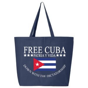 Free Cuba Down With The Dictatorship 25L Jumbo Tote