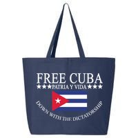 Free Cuba Down With The Dictatorship 25L Jumbo Tote