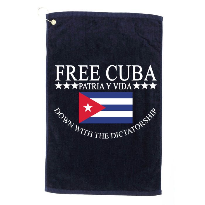 Free Cuba Down With The Dictatorship Golf Towel