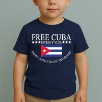 Free Cuba Down With The Dictatorship Toddler T-Shirt