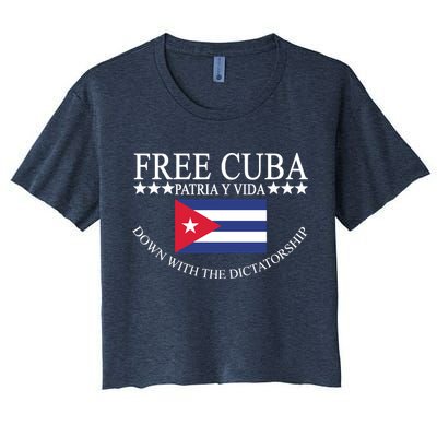 Free Cuba Down With The Dictatorship Crop Top