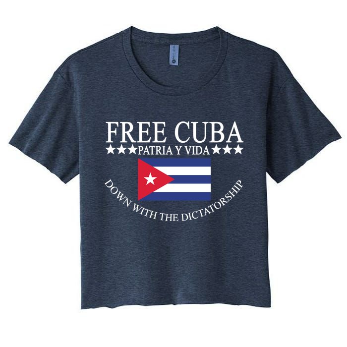 Free Cuba Down With The Dictatorship Crop Top