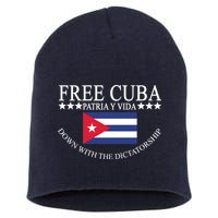 Free Cuba Down With The Dictatorship Short Acrylic Beanie