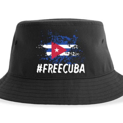 Free Cuba Flag Sustainable Bucket Hat