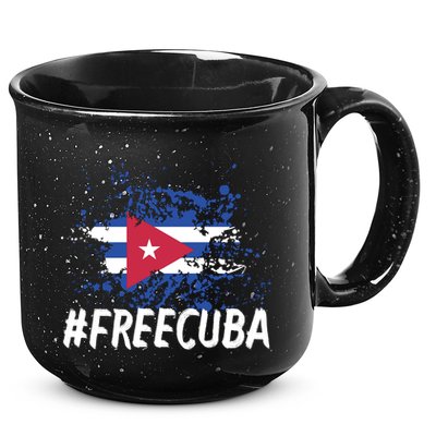 Free Cuba Flag 15oz Campfire Ceramic Mug