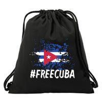Free Cuba Flag Drawstring Bag
