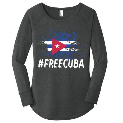 Free Cuba Flag Women's Perfect Tri Tunic Long Sleeve Shirt