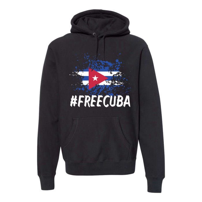 Free Cuba Flag Premium Hoodie