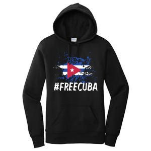 Free Cuba Flag Women's Pullover Hoodie