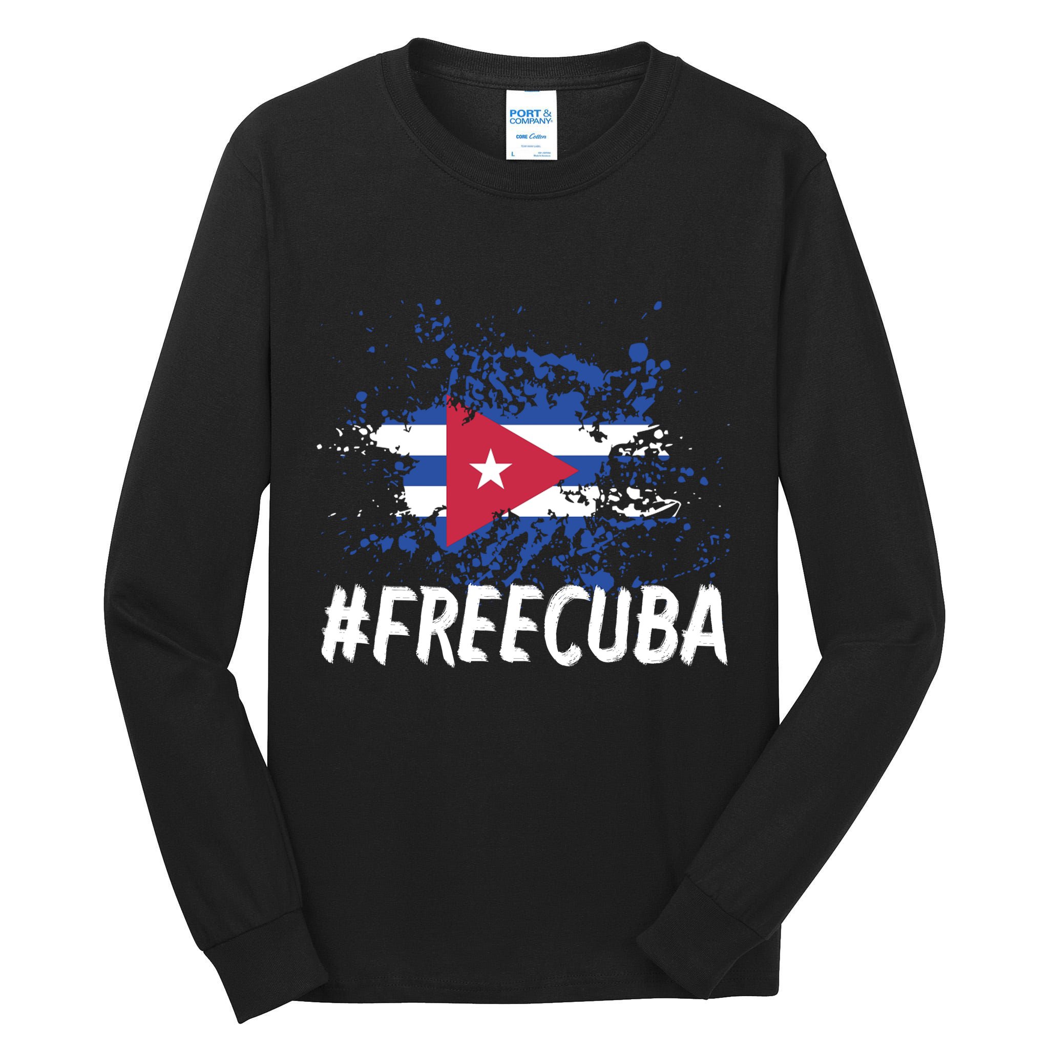 Free Cuba Flag Tall Long Sleeve T-Shirt