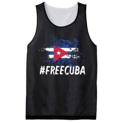 Free Cuba Flag Mesh Reversible Basketball Jersey Tank