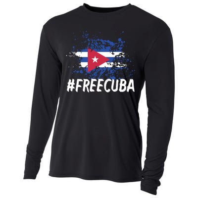 Free Cuba Flag Cooling Performance Long Sleeve Crew