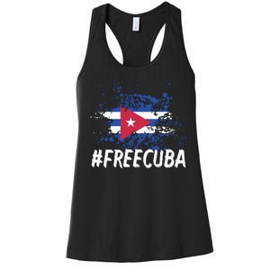 Free Cuba Flag Women's Racerback Tank