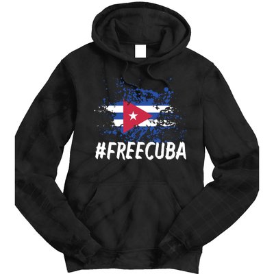 Free Cuba Flag Tie Dye Hoodie