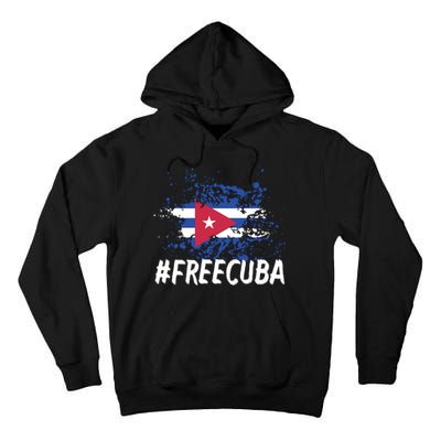 Free Cuba Flag Tall Hoodie