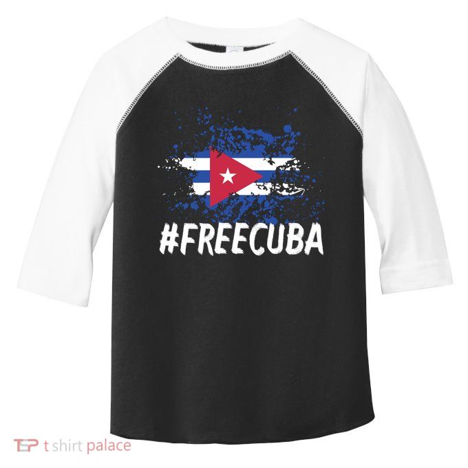 Free Cuba Flag Toddler Fine Jersey T-Shirt