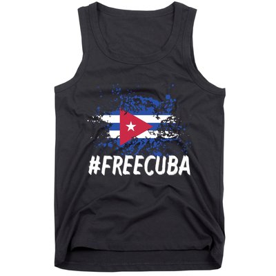 Free Cuba Flag Tank Top