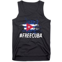 Free Cuba Flag Tank Top