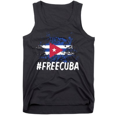 Free Cuba Flag Tank Top