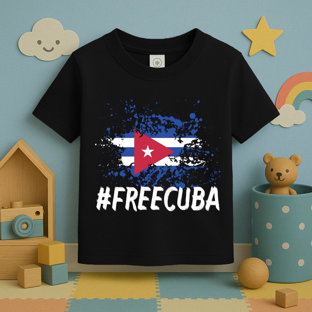 Free Cuba Flag Toddler T-Shirt