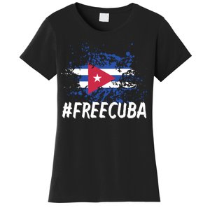 Free Cuba Flag Women's T-Shirt