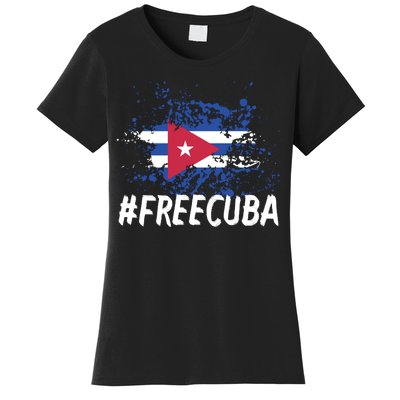 Free Cuba Flag Women's T-Shirt