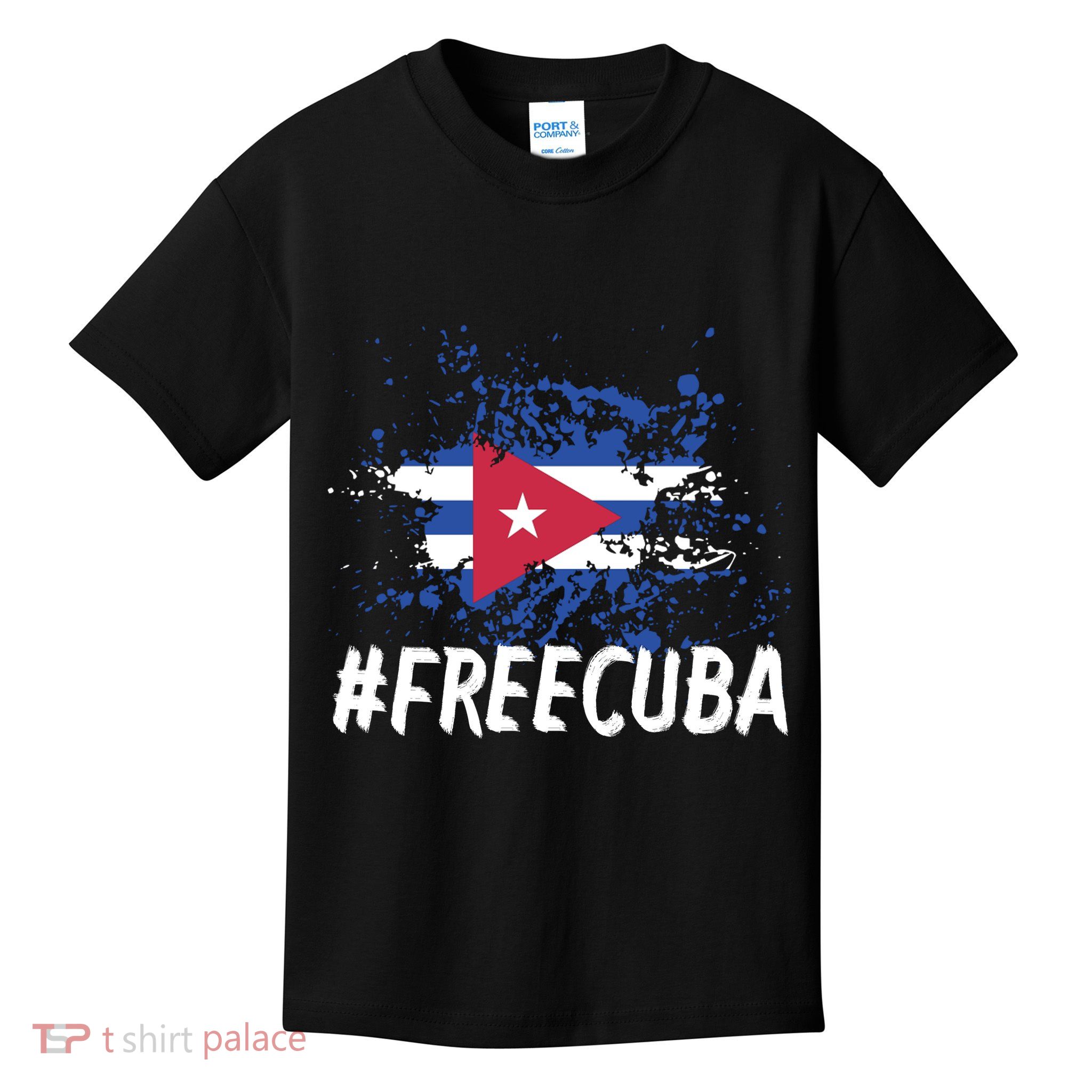 Free Cuba Flag Kids T-Shirt