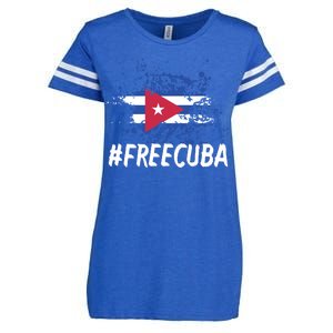 Free Cuba Flag Enza Ladies Jersey Football T-Shirt