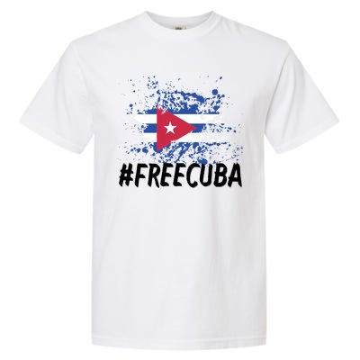 Free Cuba Flag Garment-Dyed Heavyweight T-Shirt