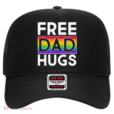 Free Dad Hugs High Crown Mesh Back Trucker Hat