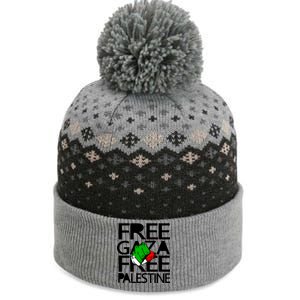 Free Gaza And Palestine Fist The Baniff Cuffed Pom Beanie