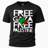 Free Gaza And Palestine Fist Cooling Performance Crew T-Shirt