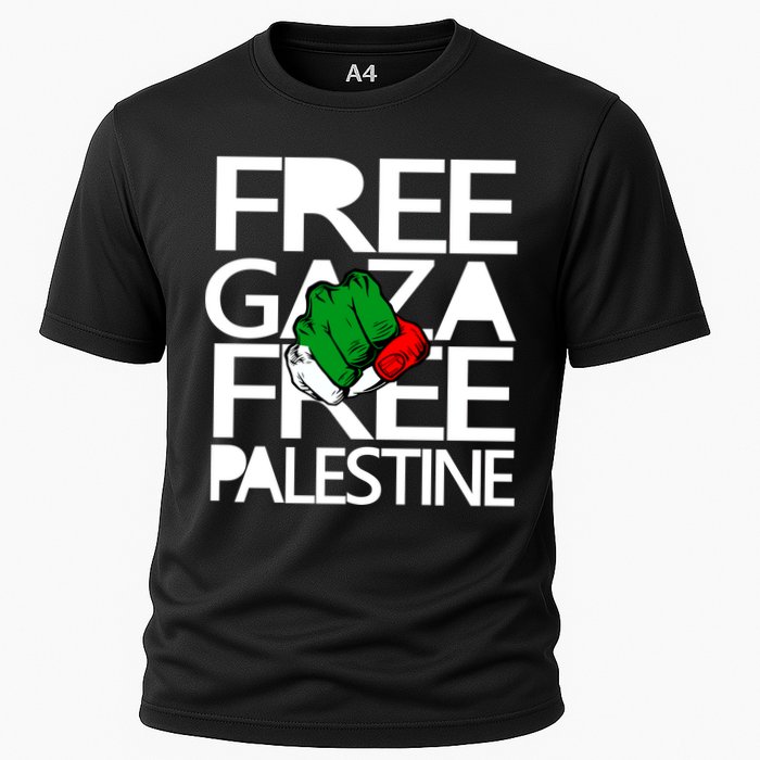 Free Gaza And Palestine Fist Cooling Performance Crew T-Shirt