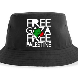 Free Gaza And Palestine Fist Sustainable Bucket Hat