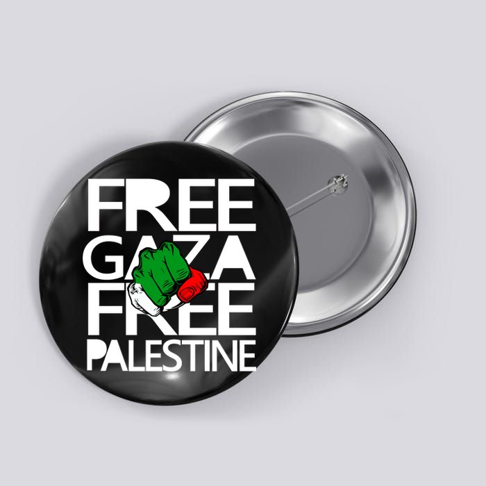 Free Gaza And Palestine Fist Button