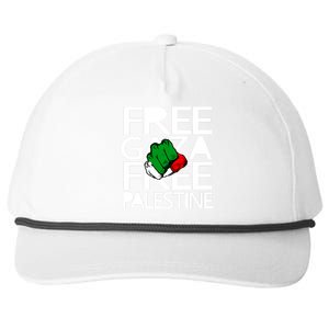 Free Gaza And Palestine Fist Snapback Five-Panel Rope Hat