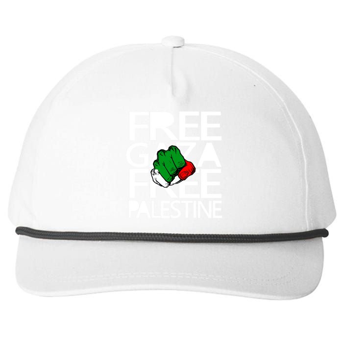 Free Gaza And Palestine Fist Snapback Five-Panel Rope Hat