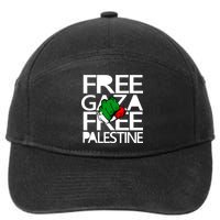 Free Gaza And Palestine Fist 7-Panel Snapback Hat