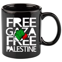 Free Gaza And Palestine Fist 11oz C Handle Ceramic Mug