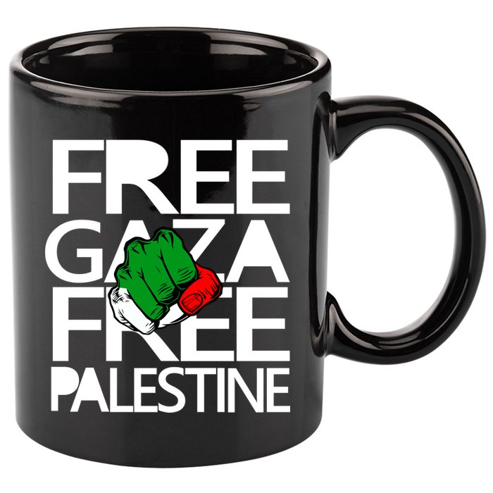 Free Gaza And Palestine Fist 11oz C Handle Ceramic Mug