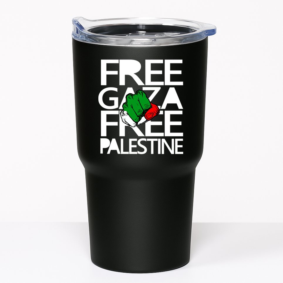 Free Gaza And Palestine Fist Tumbler