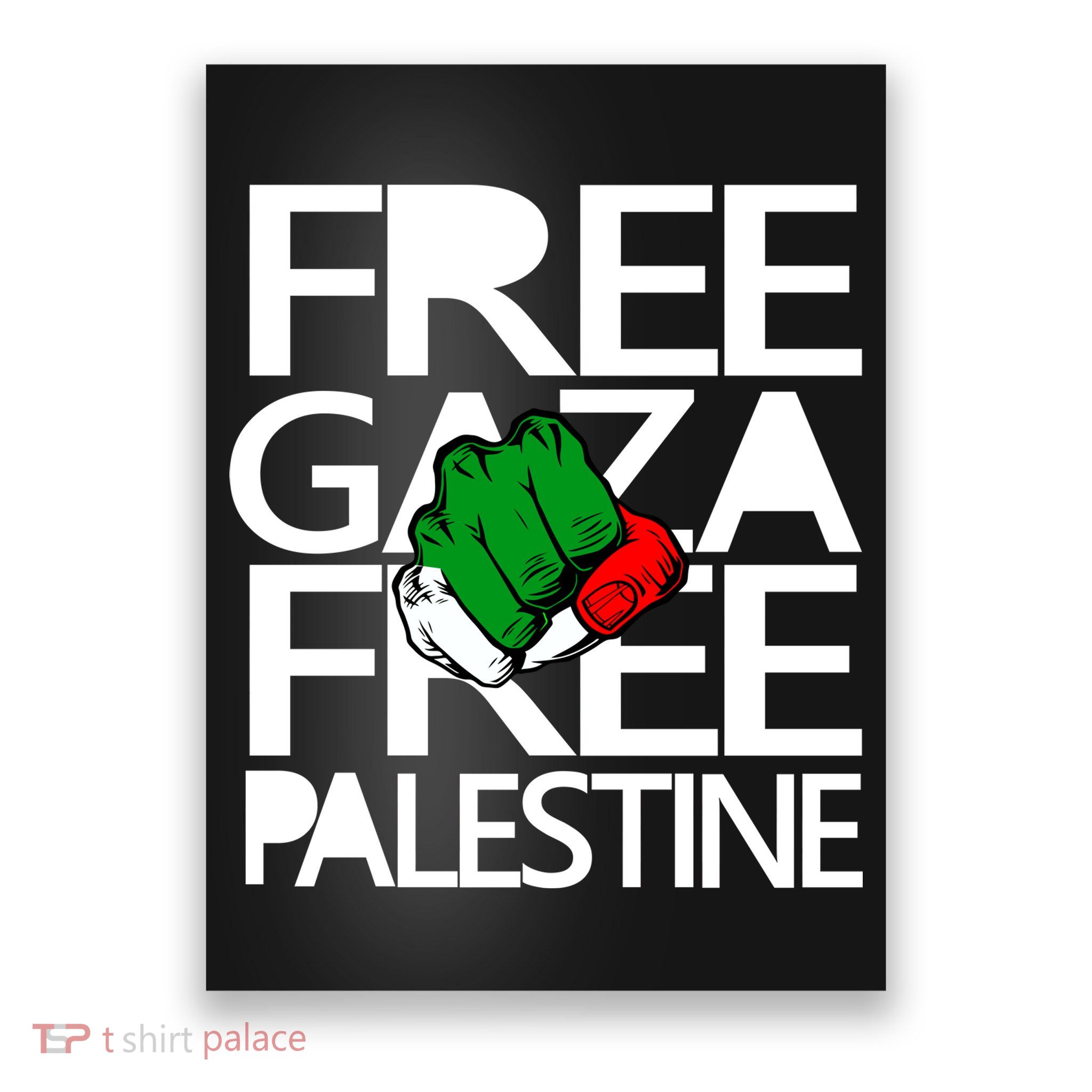 Free Gaza And Palestine Fist Poster
