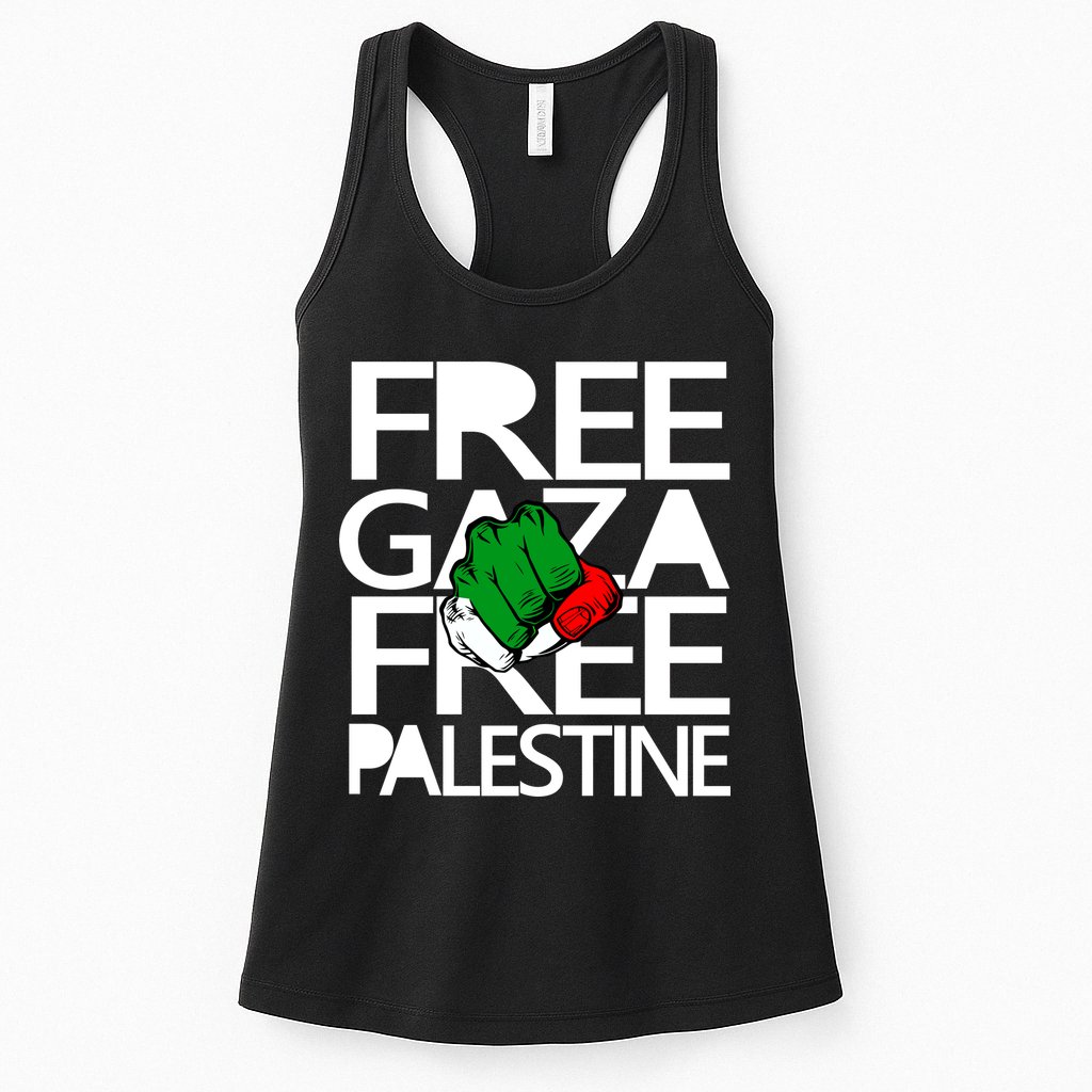 Free Gaza And Palestine Fist Womens Tank Top
