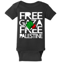 Free Gaza And Palestine Fist Baby Bodysuit